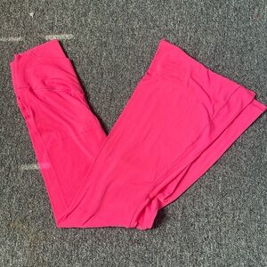 Hot pink aerie crossover flare leggings